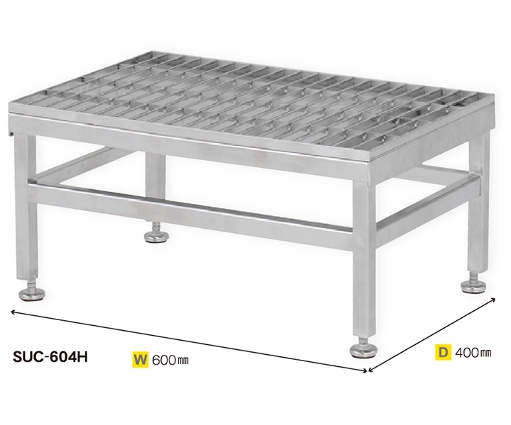 未使用 アルインコ 作業台 天板縞板タイプ １段 天板寸法６００×４００ｍｍ 高０．３ｍ 1台 品番